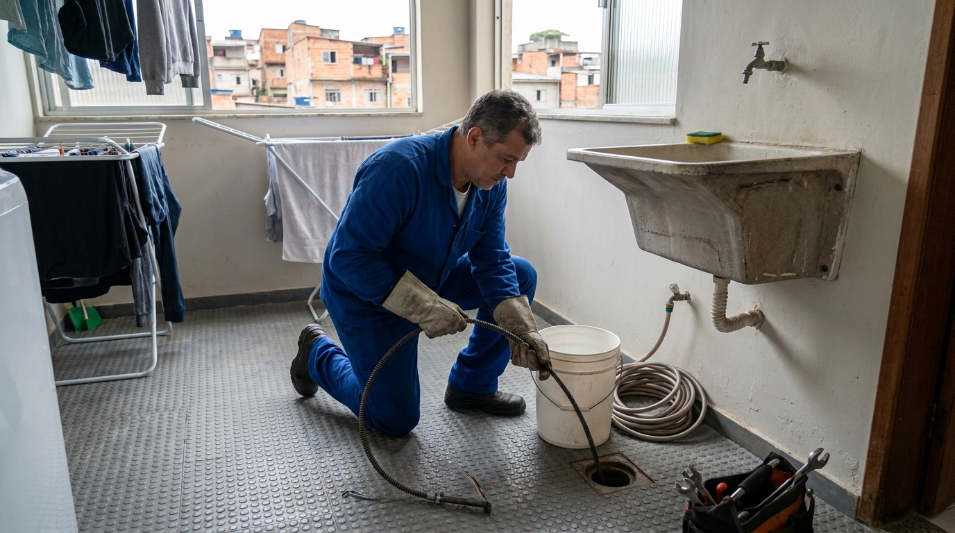 Desentupimento de Ralos Externos no Balneário de Serra, Serra‑ES