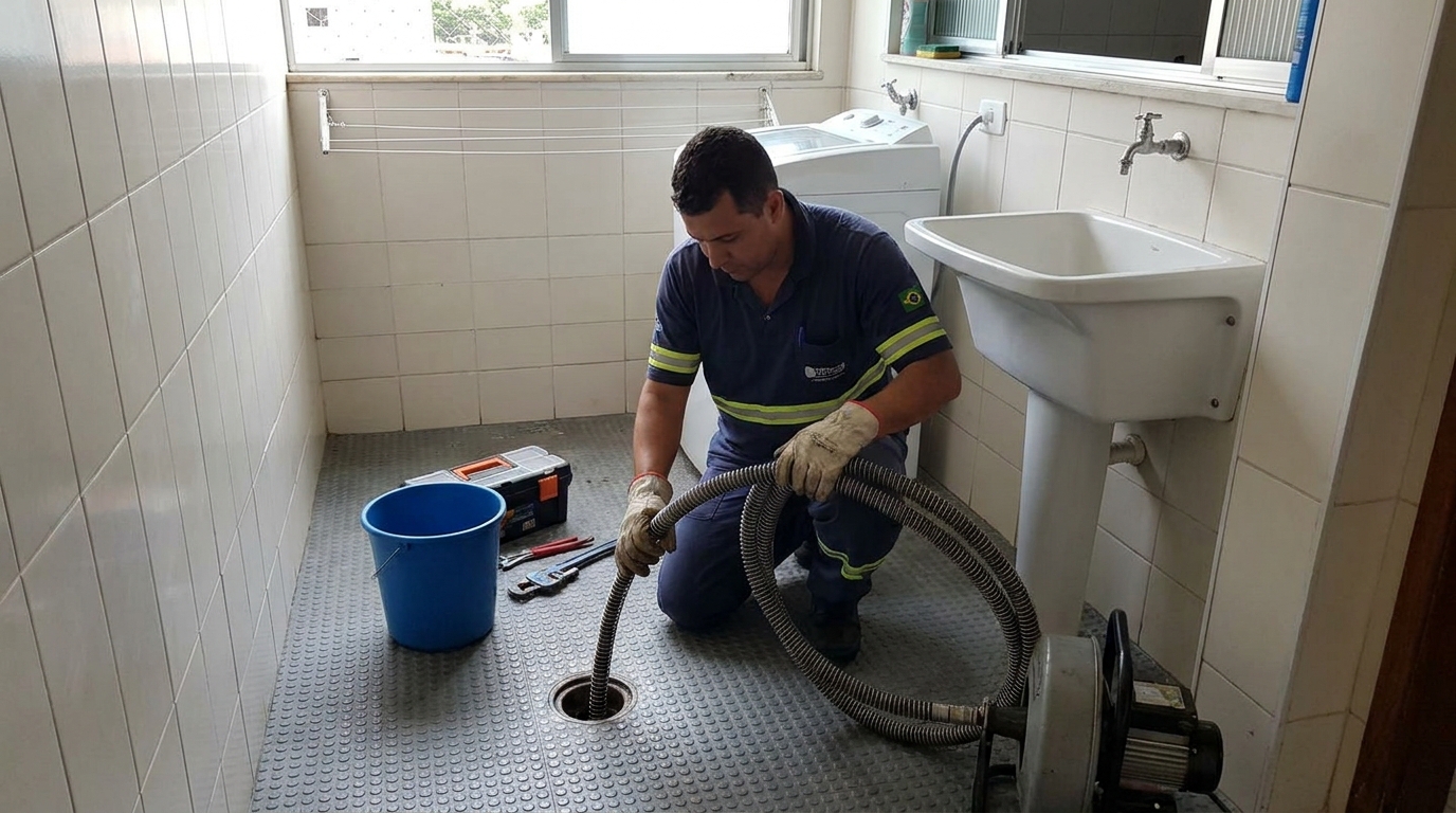 Desobstrução na Cozinha no Balneário de Serra, Serra‑ES